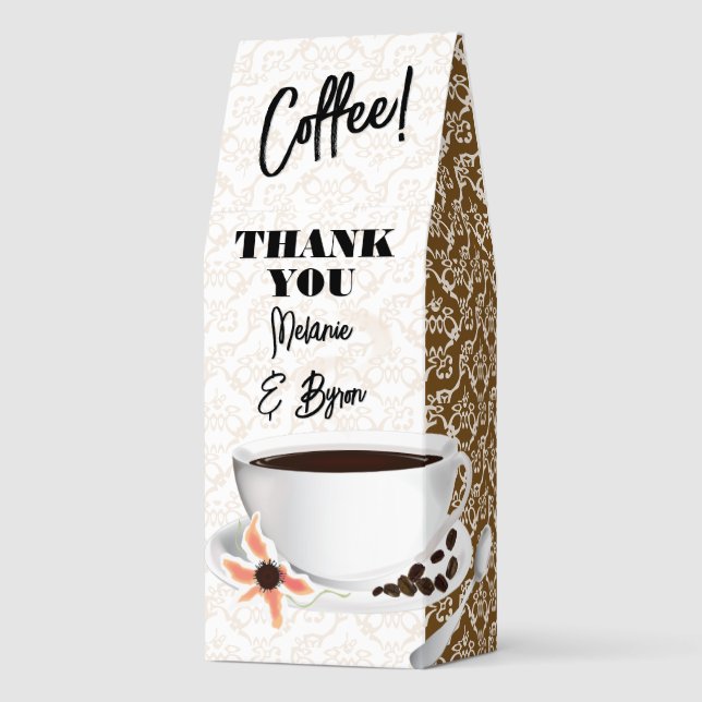 Coffee Wedding Favor Box (Back)