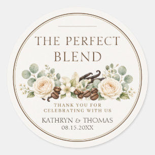 Coffee Wedding Favor Labels The Perfect Blend