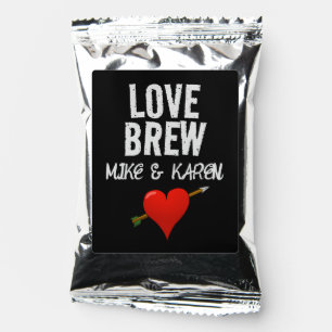 COFFEE WEDDING FAVORS LOVE BREW COFFEE DRINK MIX