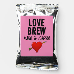 COFFEE WEDDING FAVORS LOVE BREW COFFEE DRINK MIX