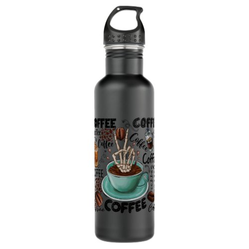 Coffee Western Coffee Skeleton Hand Coffee Lovers Stainless Steel Water Bottle