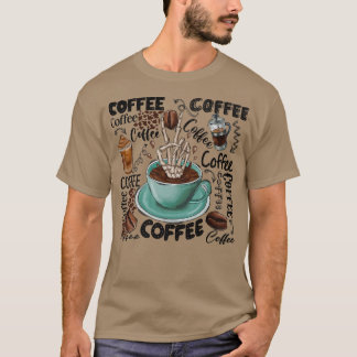 Coffee Western Coffee Skeleton Hand Coffee Lovers  T-Shirt
