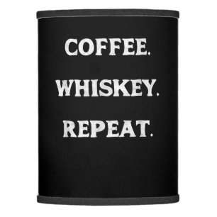 Coffee Whiskey Repeat Lamp Shade