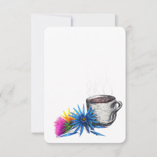 Coffee & Wildflowers Note Card