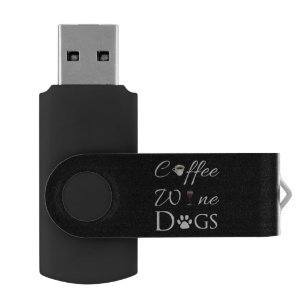 Coffee Wine Dogs Flash Drive