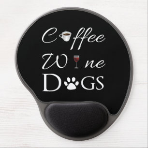 Coffee Wine Dogs Gel Mouse Pad