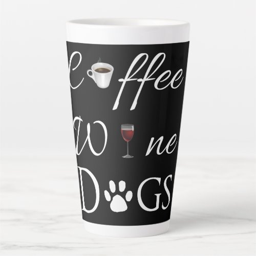 Coffee Wine Dogs Latte Mug