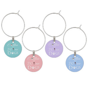 Coffee Wine Dogs Wine Charms