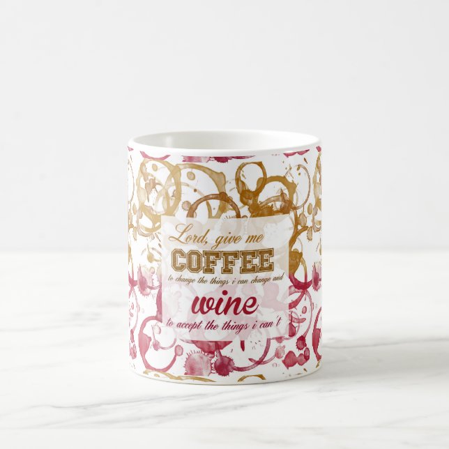 Coffee Wine Fun Quote Mug (Center)