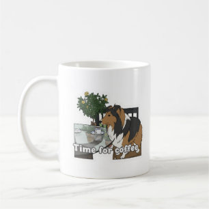 Coffee with a sheltie mug
