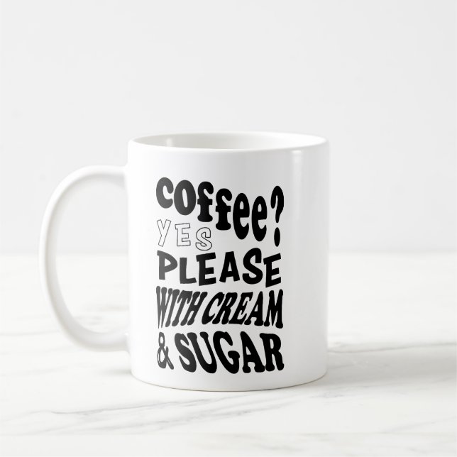 coffee with cream and sugar mug (Left)