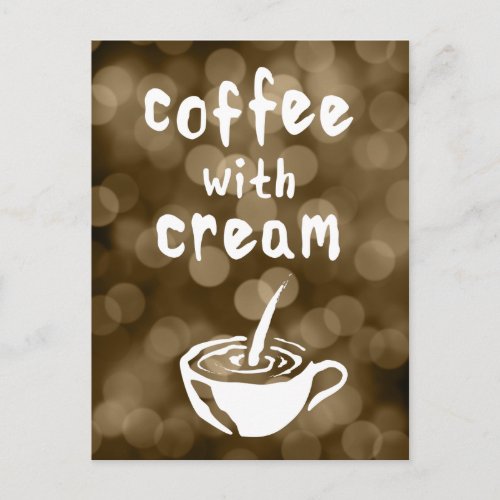 coffee with cream comment card