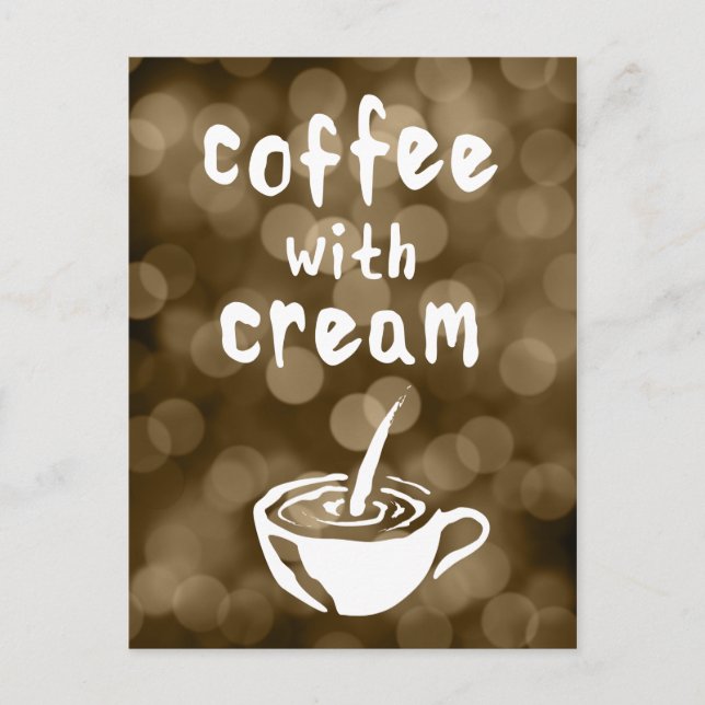 coffee with cream comment card (Front)