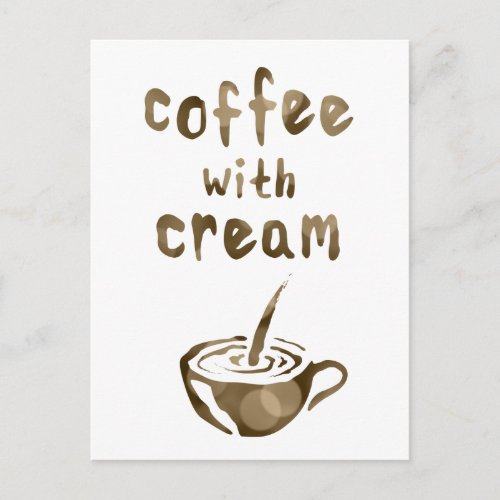 coffee with cream comment card