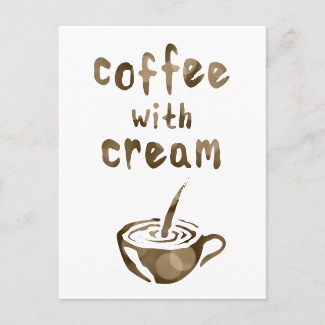 coffee with cream comment card (Front)