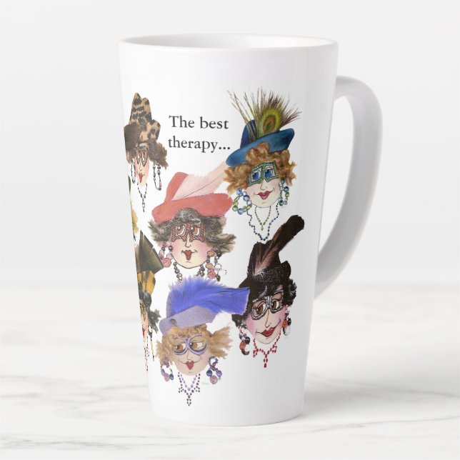 Coffee with Friends tall 17 oz. Latte Mug (Right Angle)