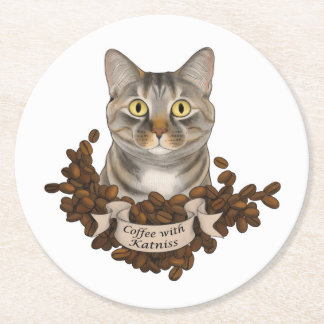 Coffee With K Tpaw Round Paper Coaster