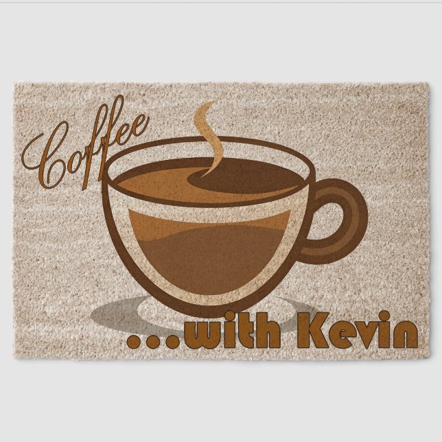 Coffee with Kevin Coir Mat (Front)