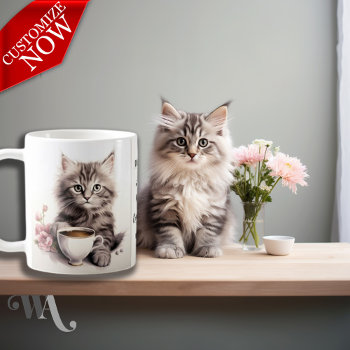 Coffee With My Cat  Coffee Mug by PetsandVets at Zazzle