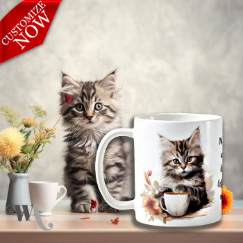 Coffee With My Cat  Coffee Mug by PetsandVets at Zazzle