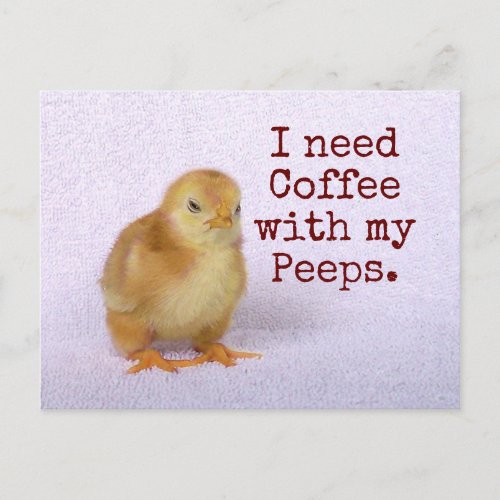 Coffee with my Peeps Postcard