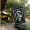 Coffee with Name Open for Business Sign Flag