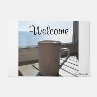 Coffee with Ocean View Doormat
