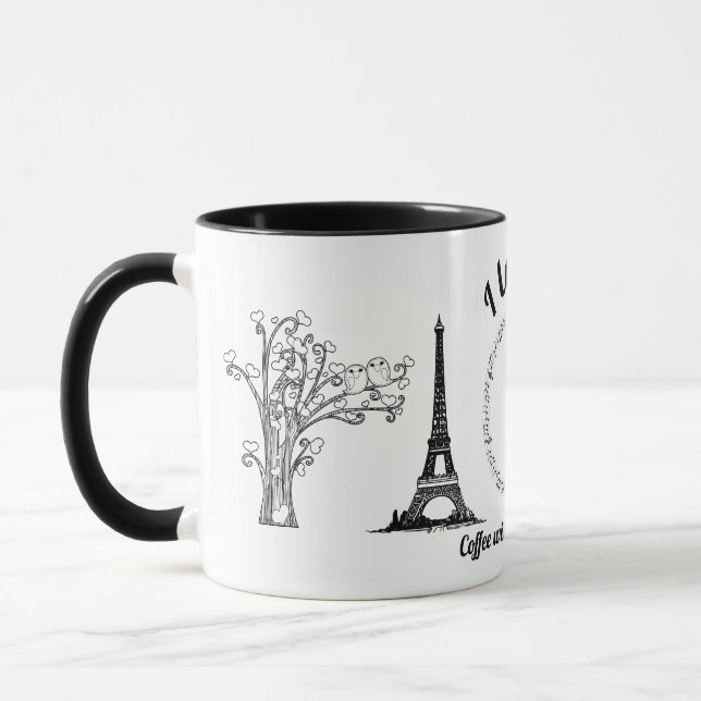 Coffee with the flavor of love mug (Left)