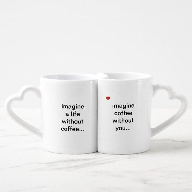 coffee without you mug set (Front Nesting)