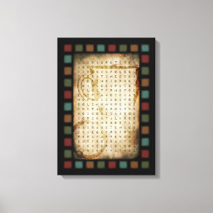 coffee word search canvas print