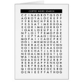 coffee word search puzzle (Front)