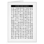 coffee word search puzzle (Front)