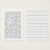 coffee word search puzzle (Front & Back)