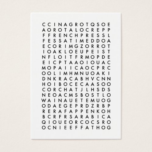 coffee word search puzzle