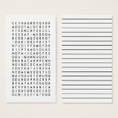 coffee word search puzzle (Front & Back)