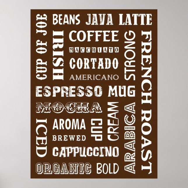 COFFEE WORDS POSTER (Front)