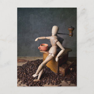 Coffee Worker Postcard