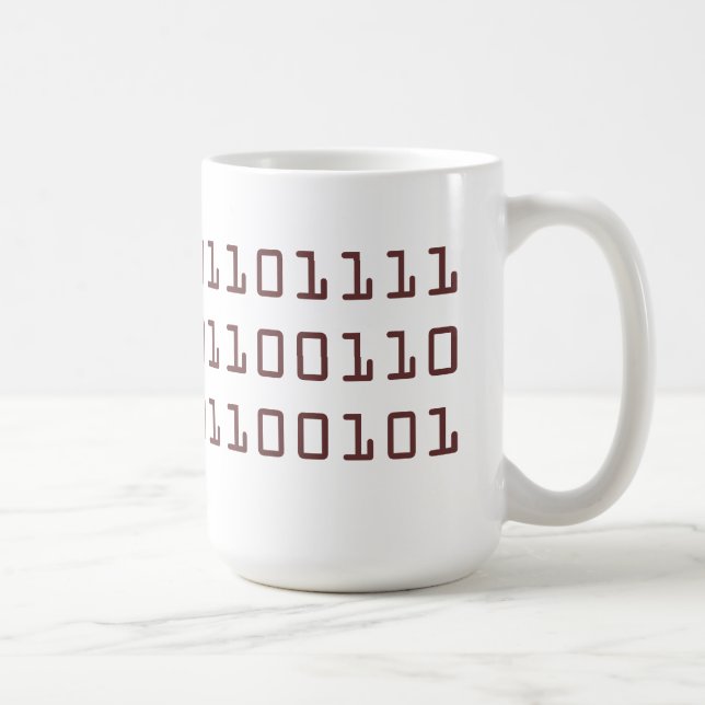 Coffee written in binary code mug (Right)