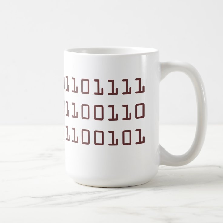 Coffee written in binary code mug | Zazzle