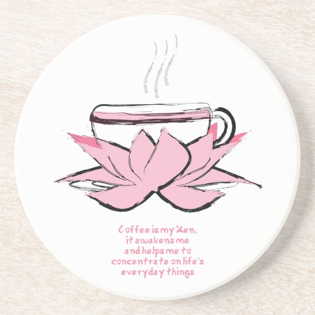 coffee zen drink coaster (Front)