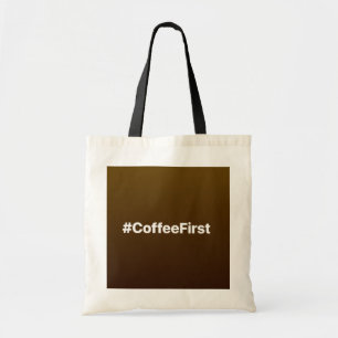 #CoffeeFirst Facebook status Tote Bag