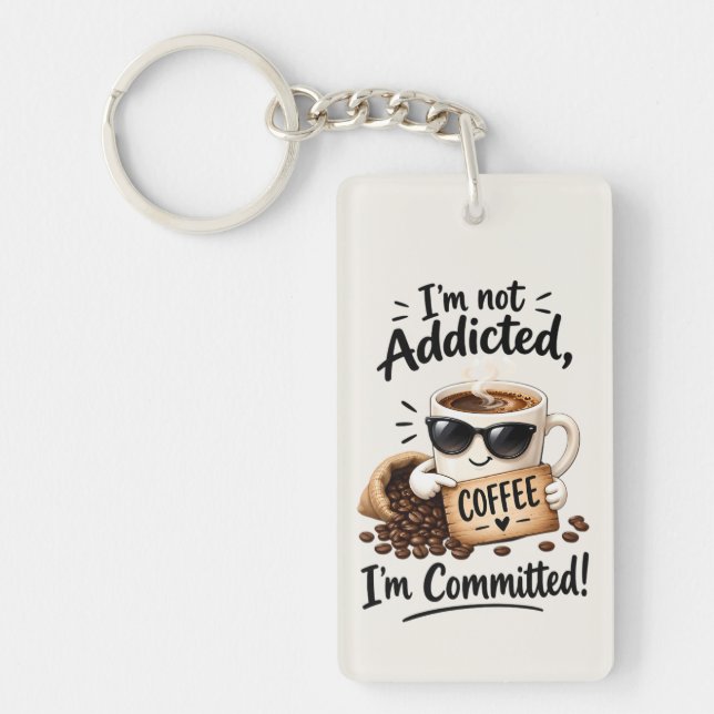 Coffeeholic Coffee Keychain (Front)