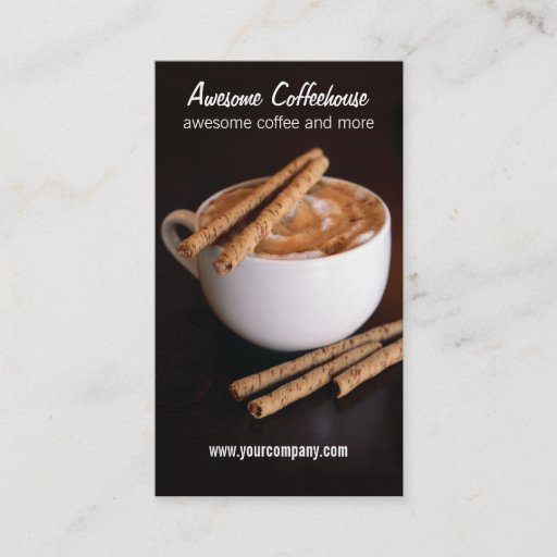 Customizable coffeehouse business card templates