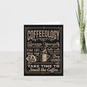 Coffeeology - Funny Inspirational Coffee Lovers Qu Card