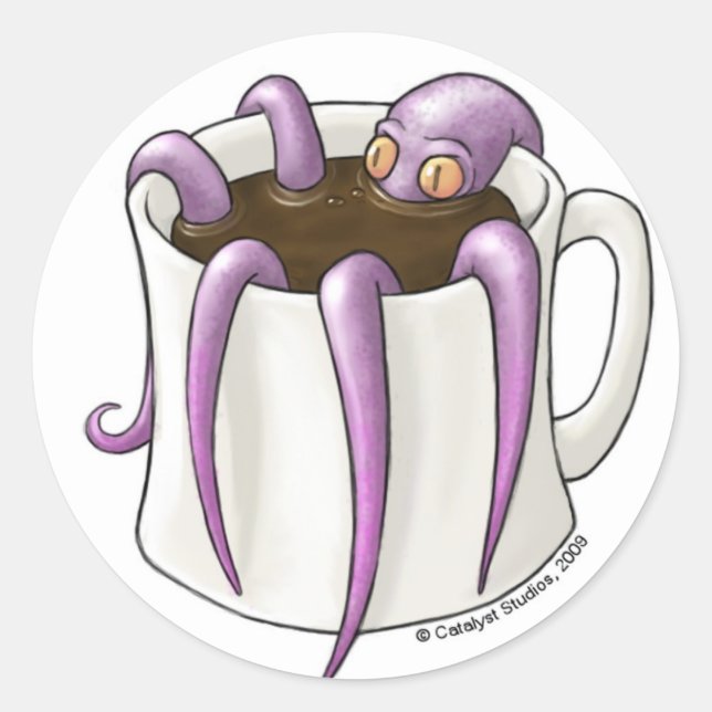 Coffeepus Glossy Stickers (Front)