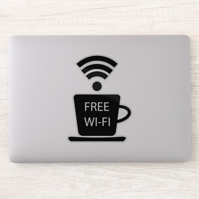 Coffeeshop Free Wi-Fi Sticker (Computer)