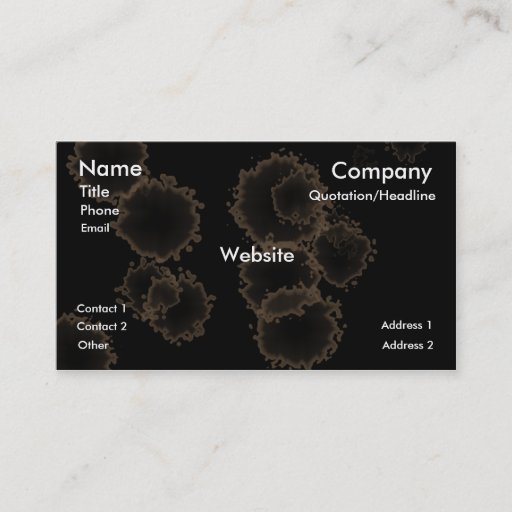 Customizable CoffeeStain Business Card Templates