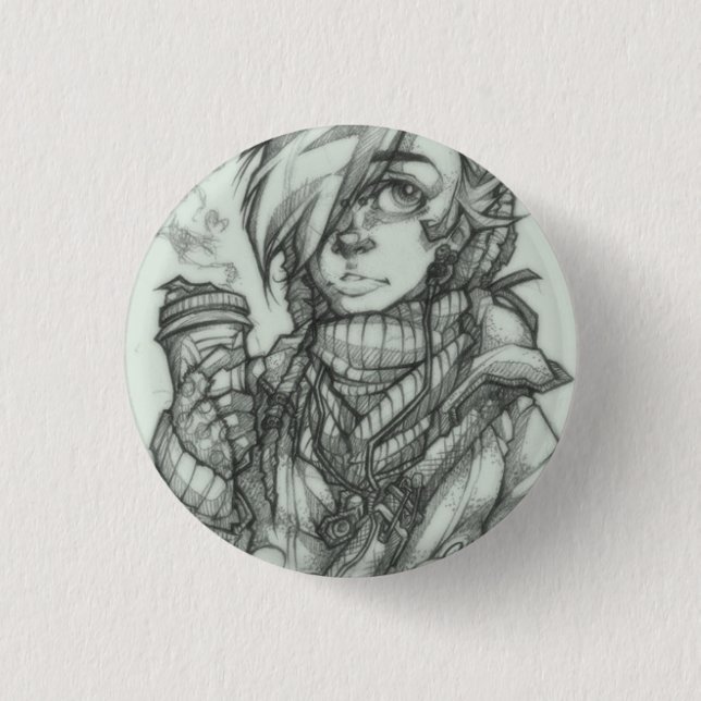 CoffeeYesPlx Pinback Button (Front)