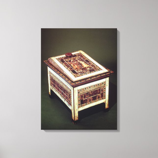 Coffer, from the Tomb of Tutankhamun Canvas Print (Front)