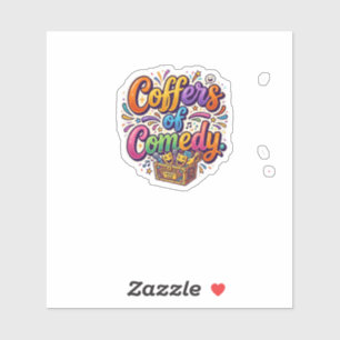 Coffers of Comedy T-Shirt – Funny Coffee Lover Sticker